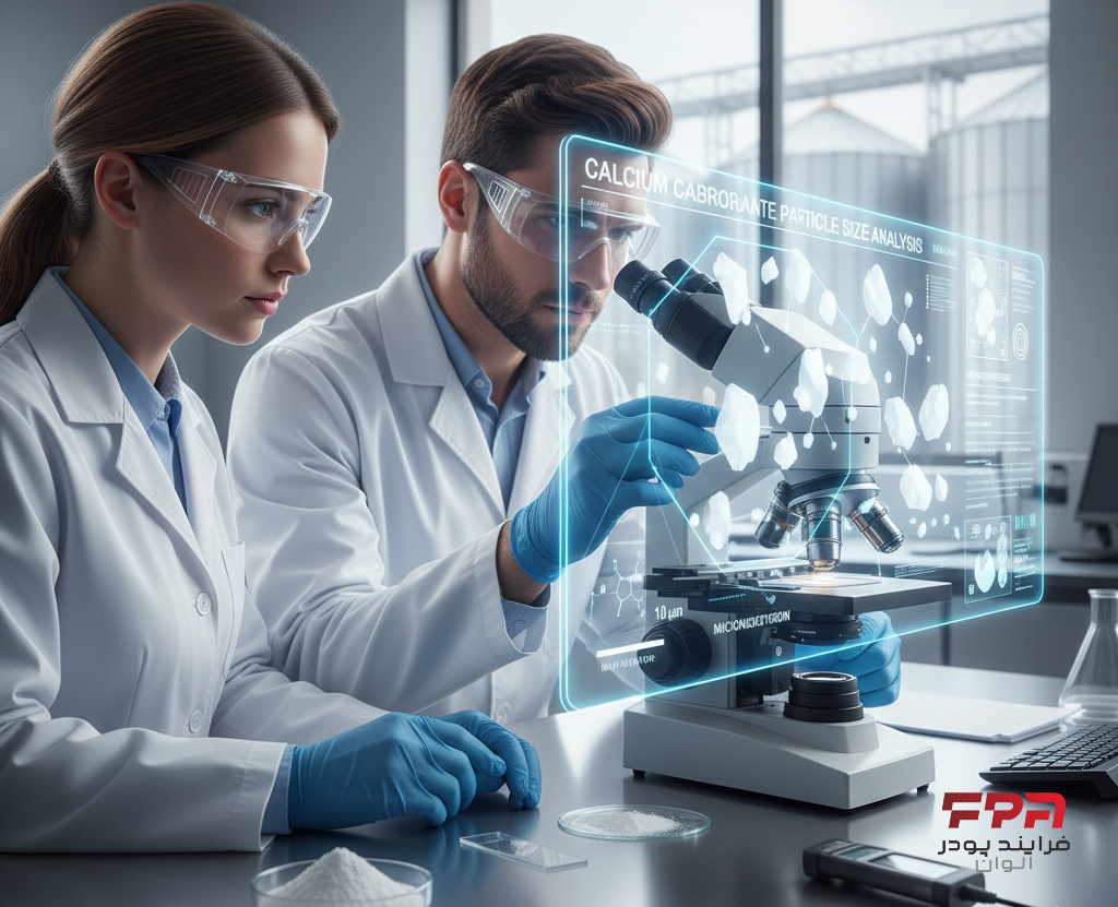 اندازه ذرات کربنات کلسیم